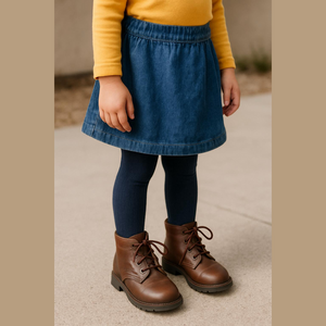 Vintage Dane Leather Kids Shoes Brown Size 4K